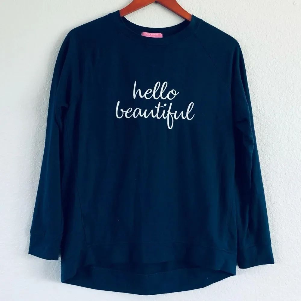 Isaac Mizrahi “Hello Beautiful” Soft Lounge Top S